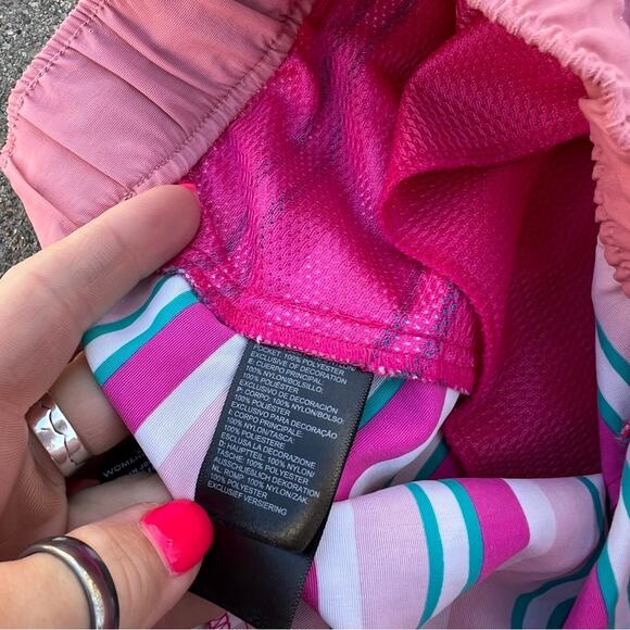 The North Face Women Class V Flashdry Short UPF 50+ sun protection pink stripe M - Picture 6 of 12